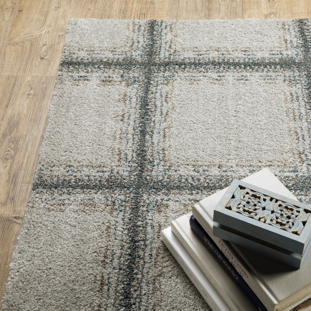 Oriental Weavers Alton 092E9 Gray Rectangle Indoor Runner - Luxurious Machine Made Rug with Geometric Design-