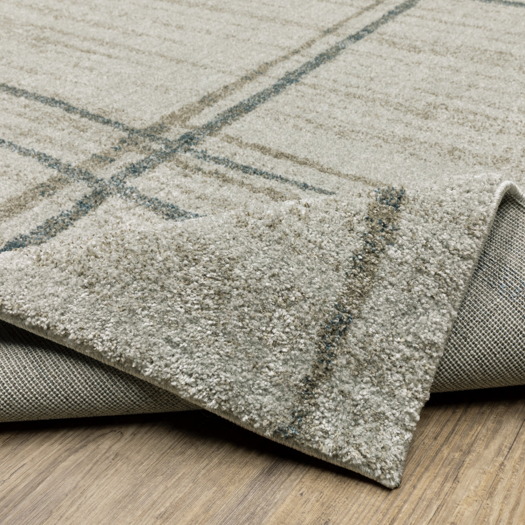 Oriental Weavers Alton 501Z9 Gray Rectangle Indoor Runner - Luxurious Soft Modern Rug with Distressed Block Design-