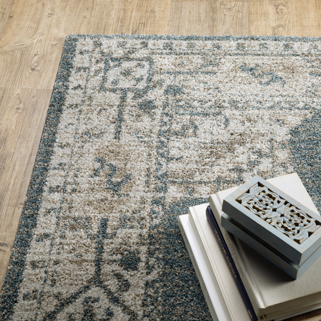 Oriental Weavers Alton 5501B Multicolor Rectangle Indoor Area Rug - Traditional Vintage Rug with Medallion Design-