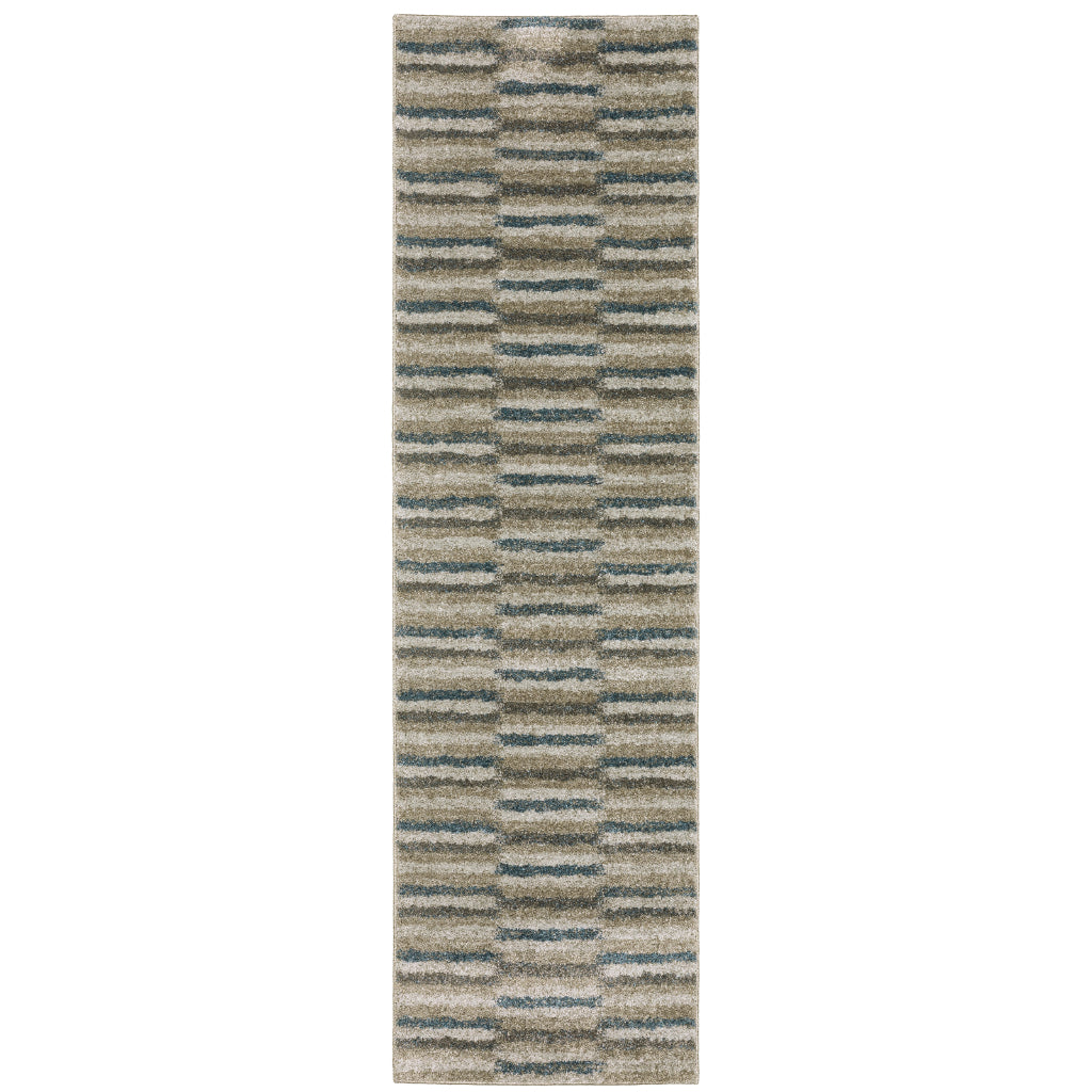 Oriental Weavers Alton 5502D Multicolor Rectangle Indoor Runner - Elegant Contemporary Rug with Stripe Design-