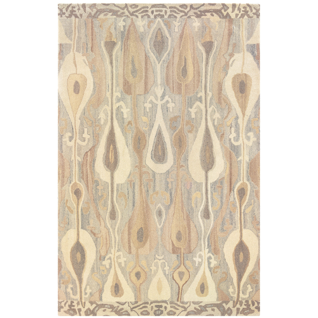 Oriental Weavers Anastasia 68000 Multicolor Rectangle Indoor Area Rug - Hand Tufted Bohemian Rug Made of 100% Wool with Abstract Design-