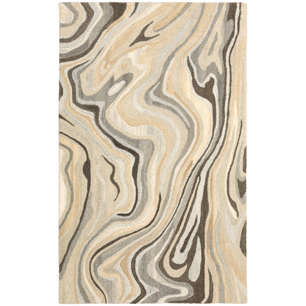 Oriental Weavers Anastasia 68007 Multicolor Rectangle Indoor Area Rug - Hand Tufted Contemporary Rug Made of 100% Wool with Abstract Design-