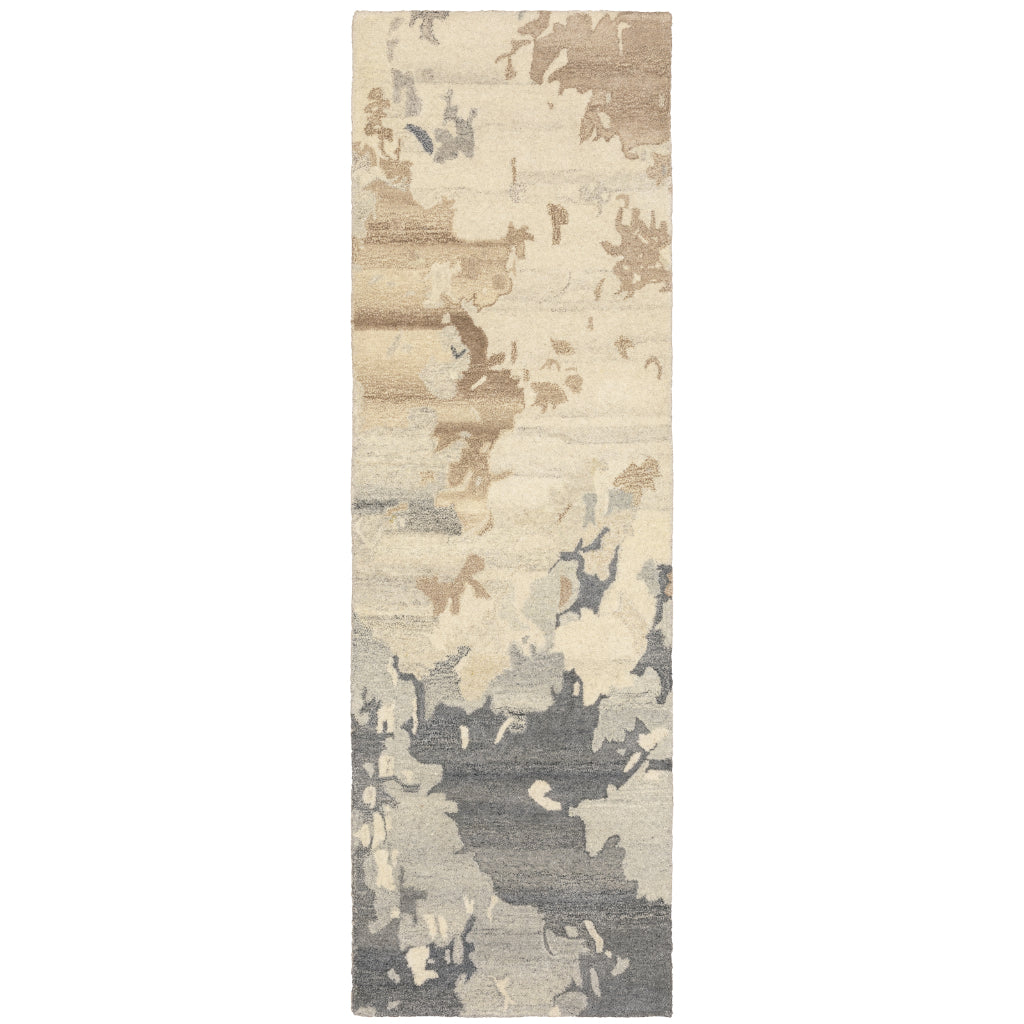 Oriental Weavers Anastasia 68009 Multicolor Rectangle Indoor Runner - Hand Tufted Contemporary Rug Made of 100% Wool with Abstract Design-