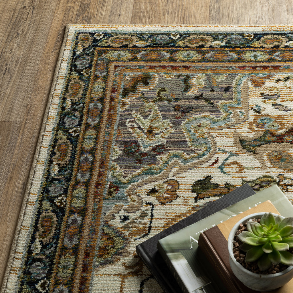 Oriental Weavers Andorra 2281E Multicolor Rectangle Area Rug – Elegant Machine Woven Stain-Resistant Indoor Rug-