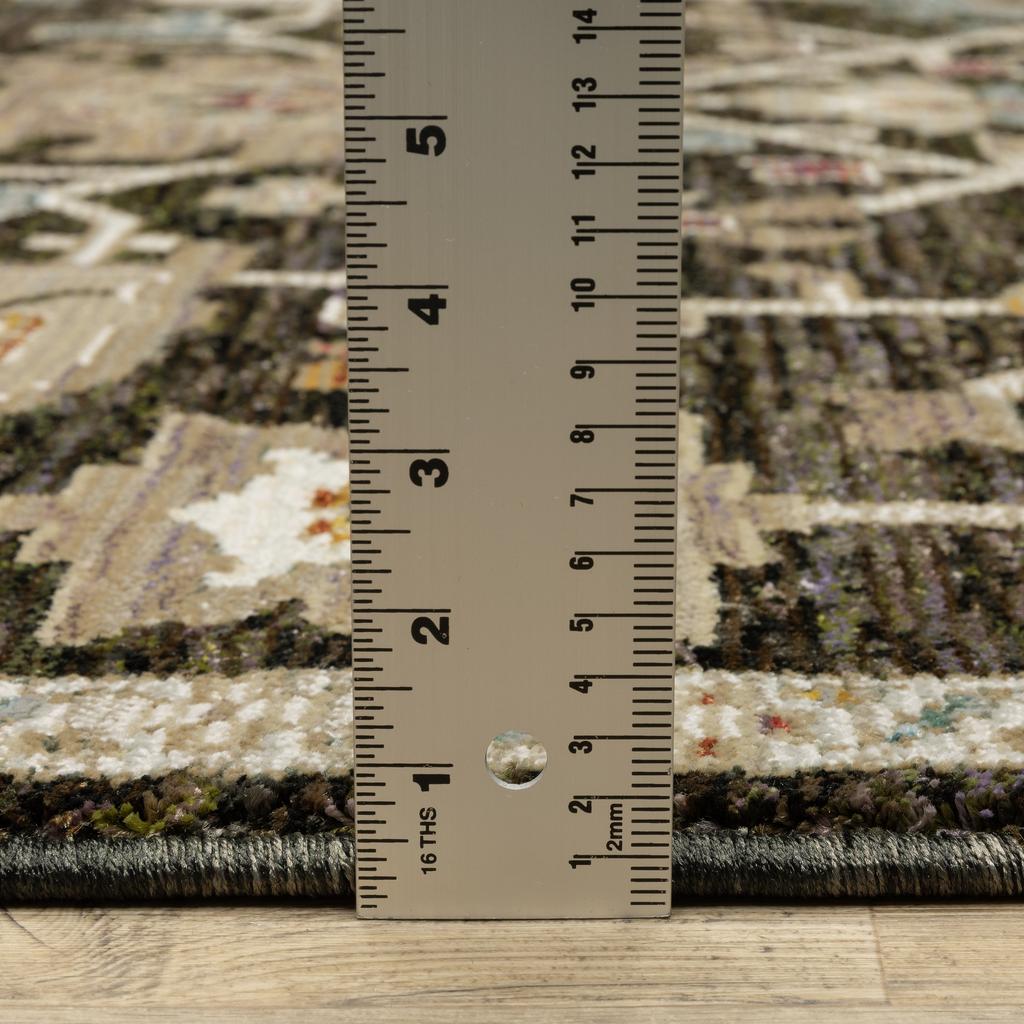 Oriental Weavers Andorra 2396B Brown Rectangle Indoor Runner Oriental Pattern-