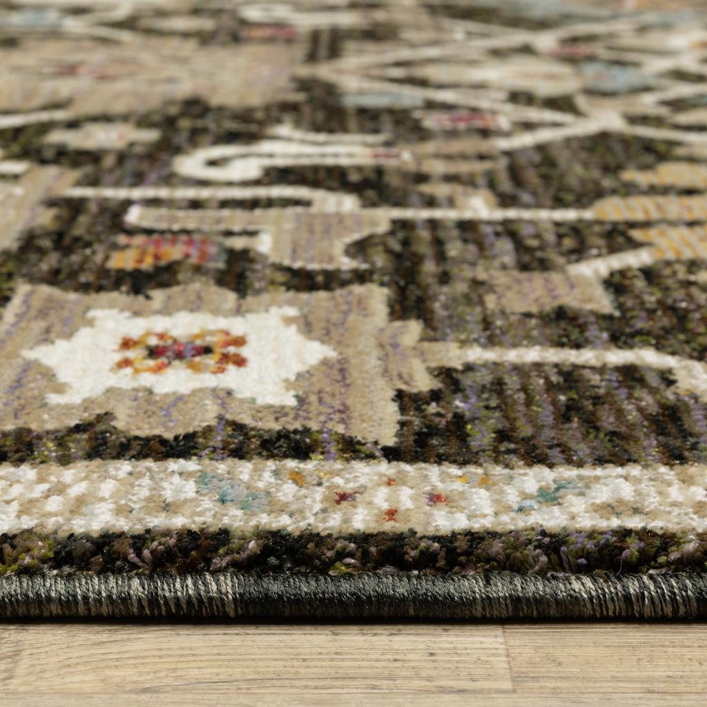 Oriental Weavers Andorra 2396B Brown Rectangle Indoor Runner Oriental Pattern-