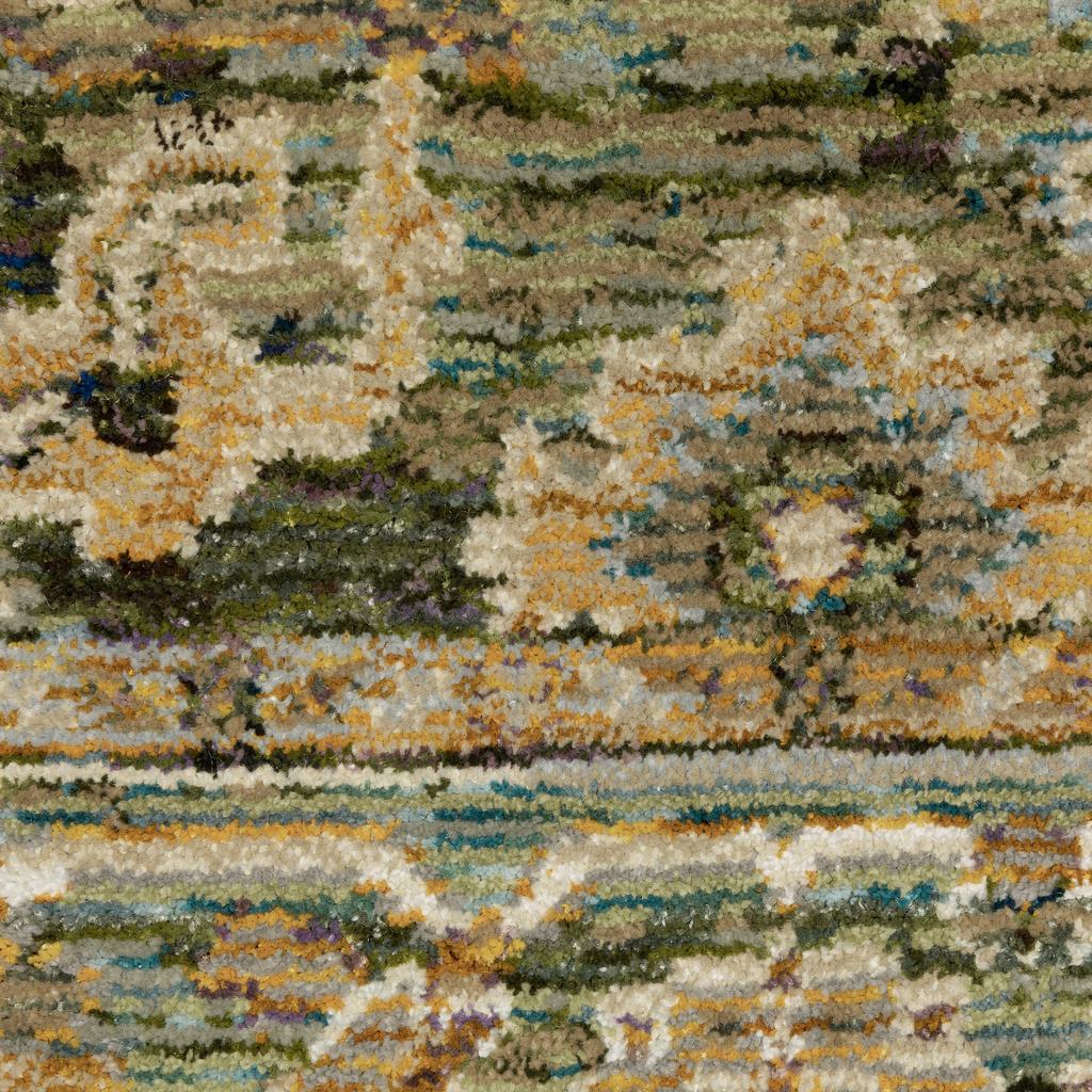 Oriental Weavers Andorra 2417B Green Rectangle Indoor Runner Oriental Pattern-