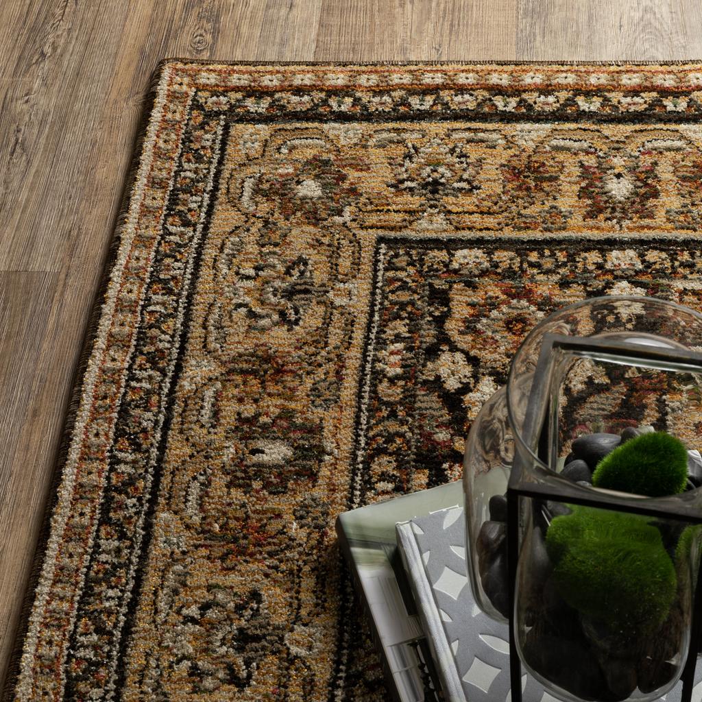 Oriental Weavers Andorra 2431A Brown Rectangle Indoor Area Rug Oriental Pattern-