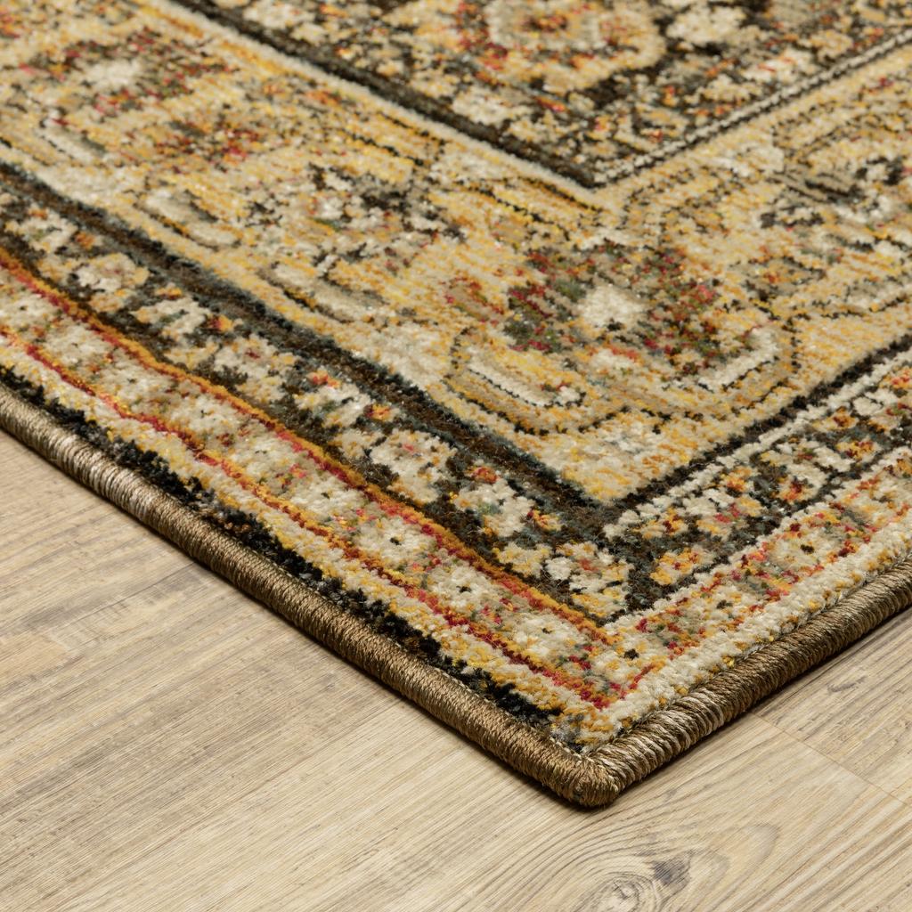 Oriental Weavers Andorra 2431A Brown Rectangle Indoor Runner Oriental Pattern-