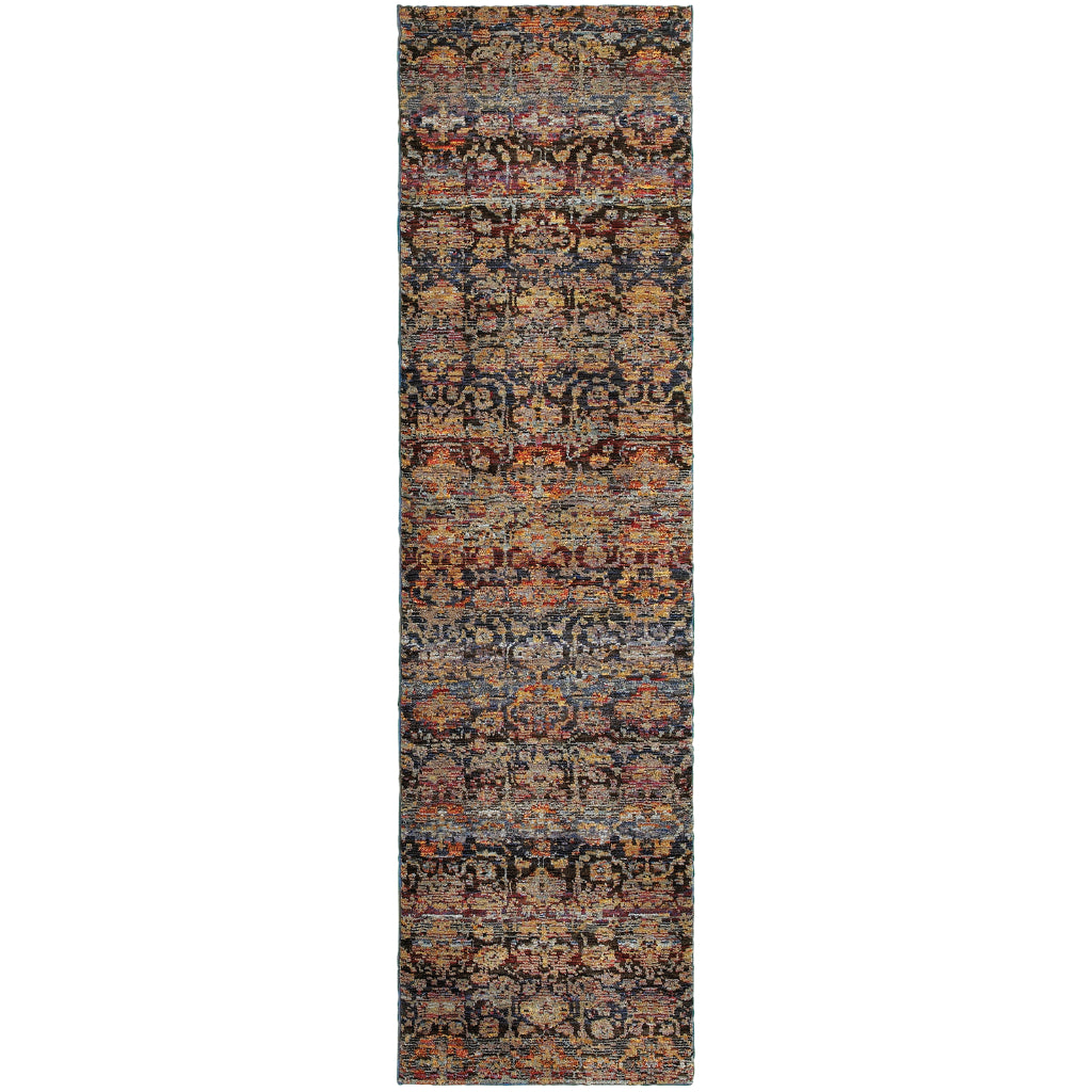 Oriental Weavers Andorra 303D0 Multicolor Rectangle Indoor Runner - Durable & Stain Resistant Rug with Distressed Medallion Design-