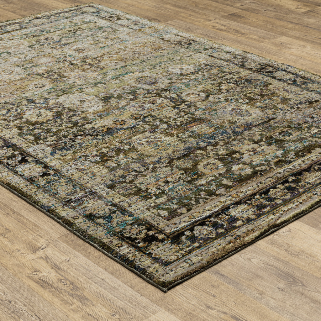 Oriental Weavers Andorra 7125C Multicolor Rectangle Indoor Area Rug - Durable & Stain Resistant Rug with Distressed Oriental Design-