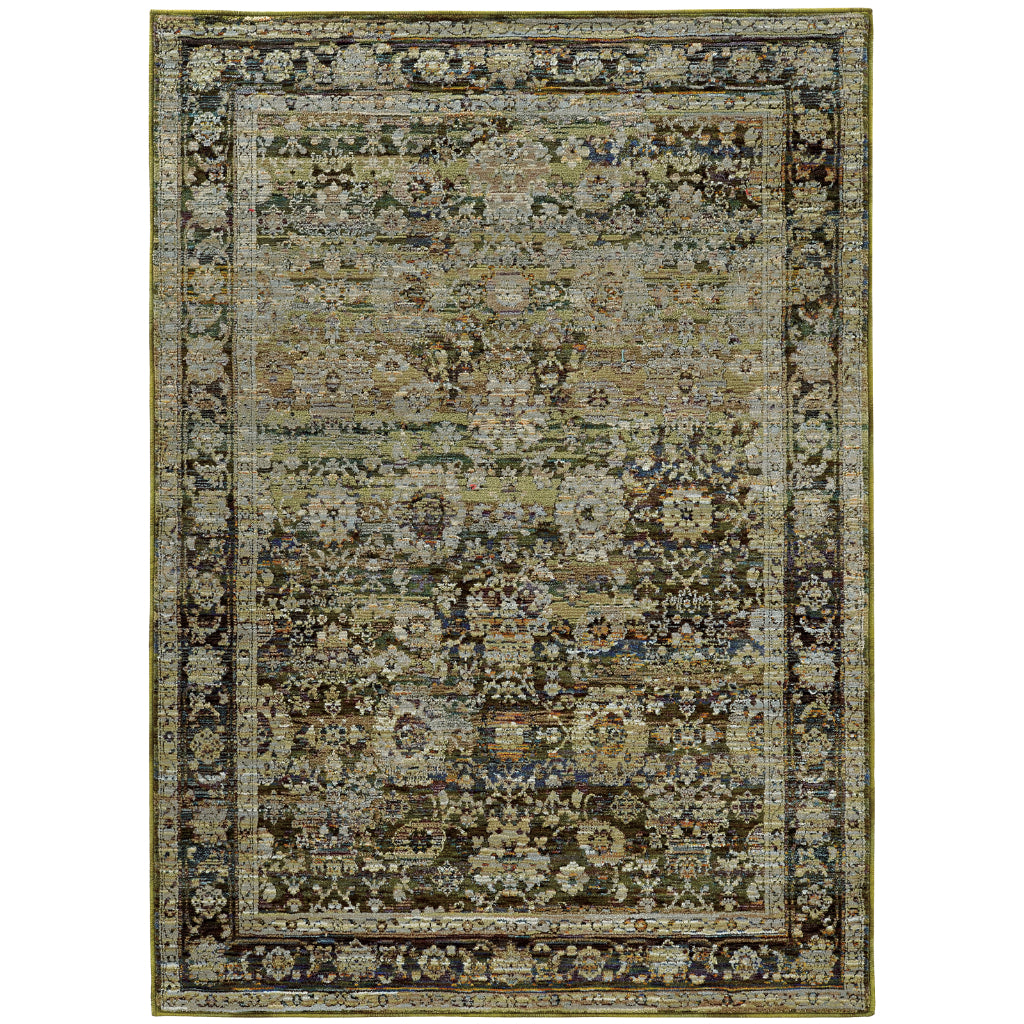 Oriental Weavers Andorra 7125C Multicolor Rectangle Indoor Area Rug - Durable & Stain Resistant Rug with Distressed Oriental Design-