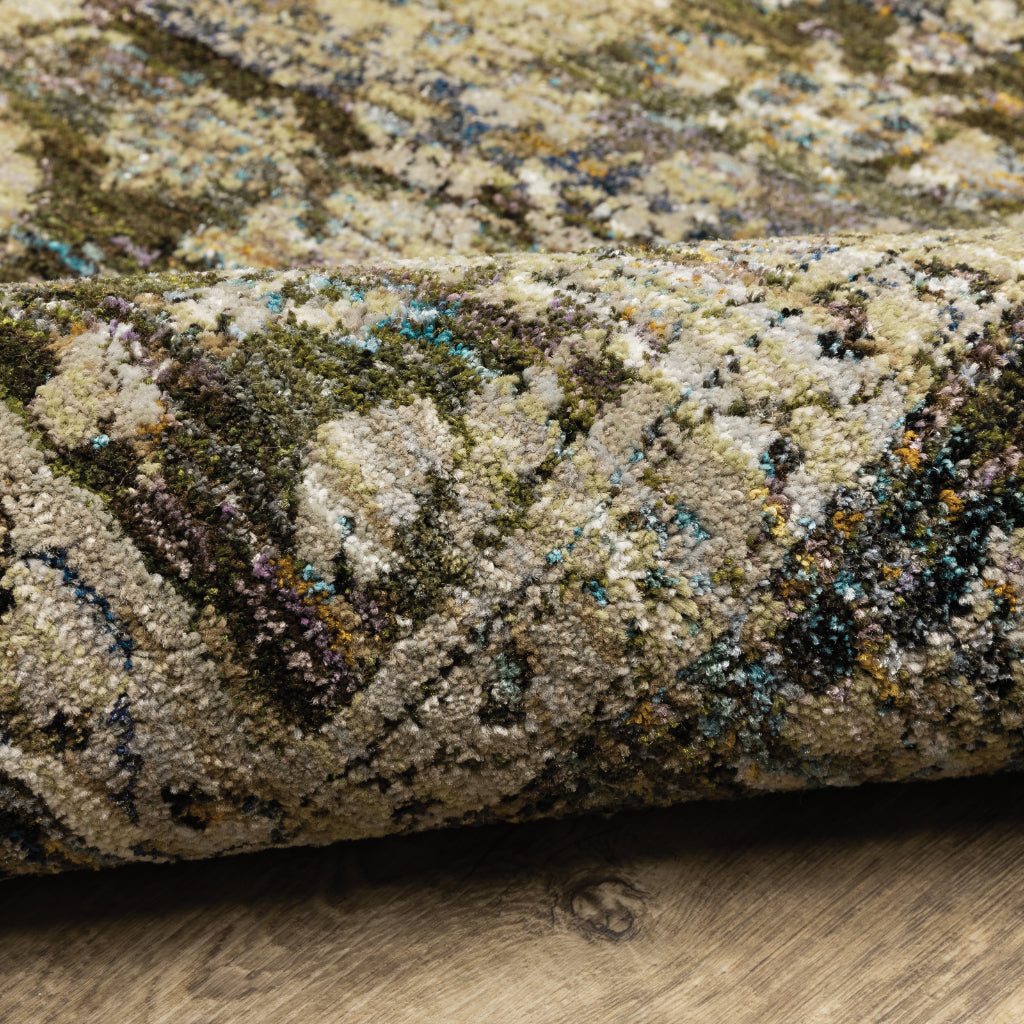 Oriental Weavers Andorra 7125C Multicolor Rectangle Indoor Area Rug - Durable & Stain Resistant Rug with Distressed Oriental Design-