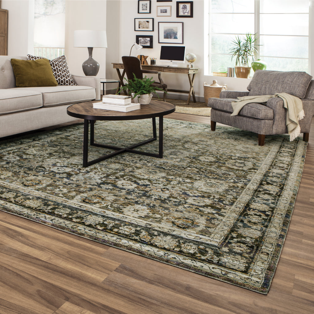 Oriental Weavers Andorra 7125C Multicolor Rectangle Indoor Area Rug - Durable & Stain Resistant Rug with Distressed Oriental Design-