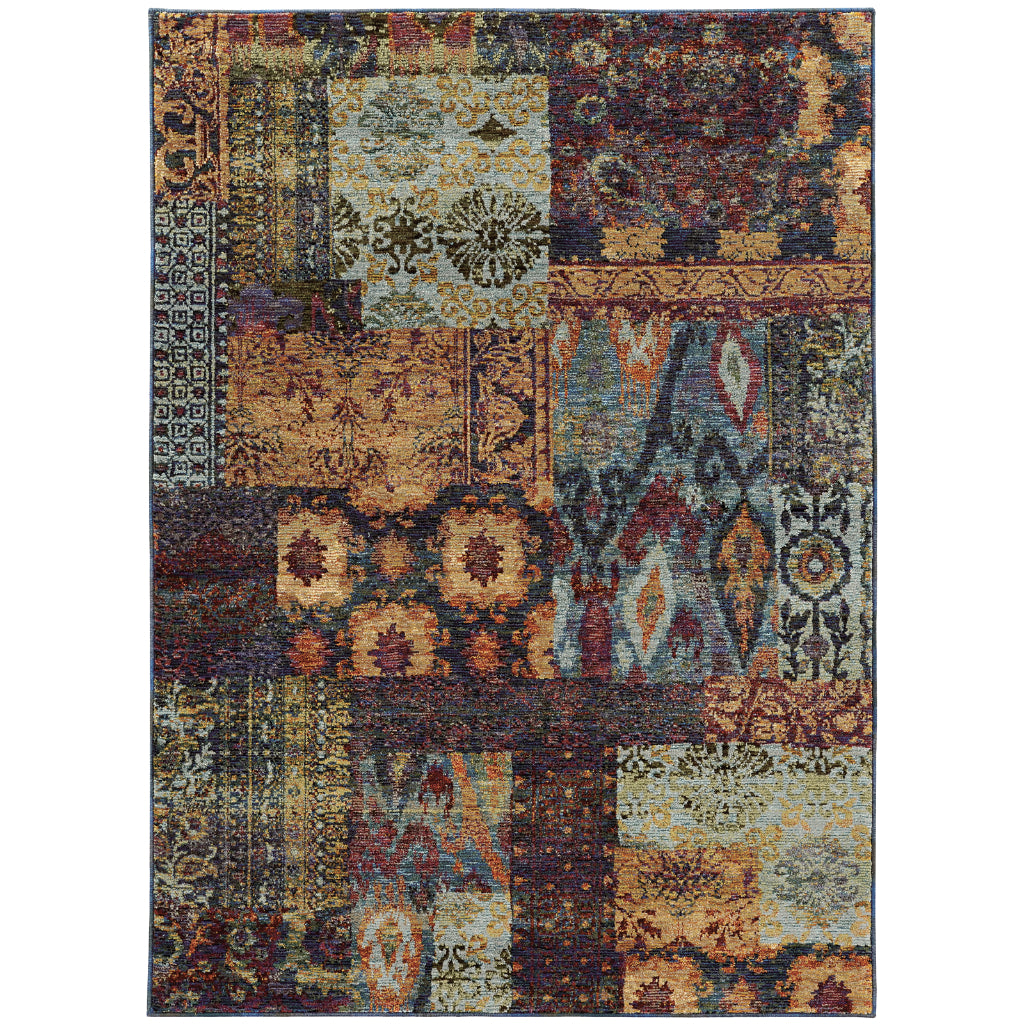 Oriental Weavers Andorra 7137A Multicolor Rectangle Indoor Area Rug - Durable & Stain Resistant Rug with Abstract Design-