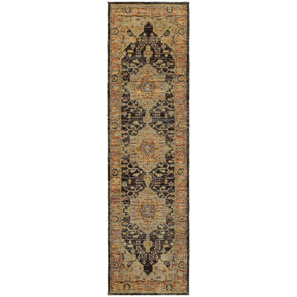 Oriental Weavers Andorra 7138B Multicolor Rectangle Indoor Runner - Durable & Stain Resistant Rug with Medallion Design-