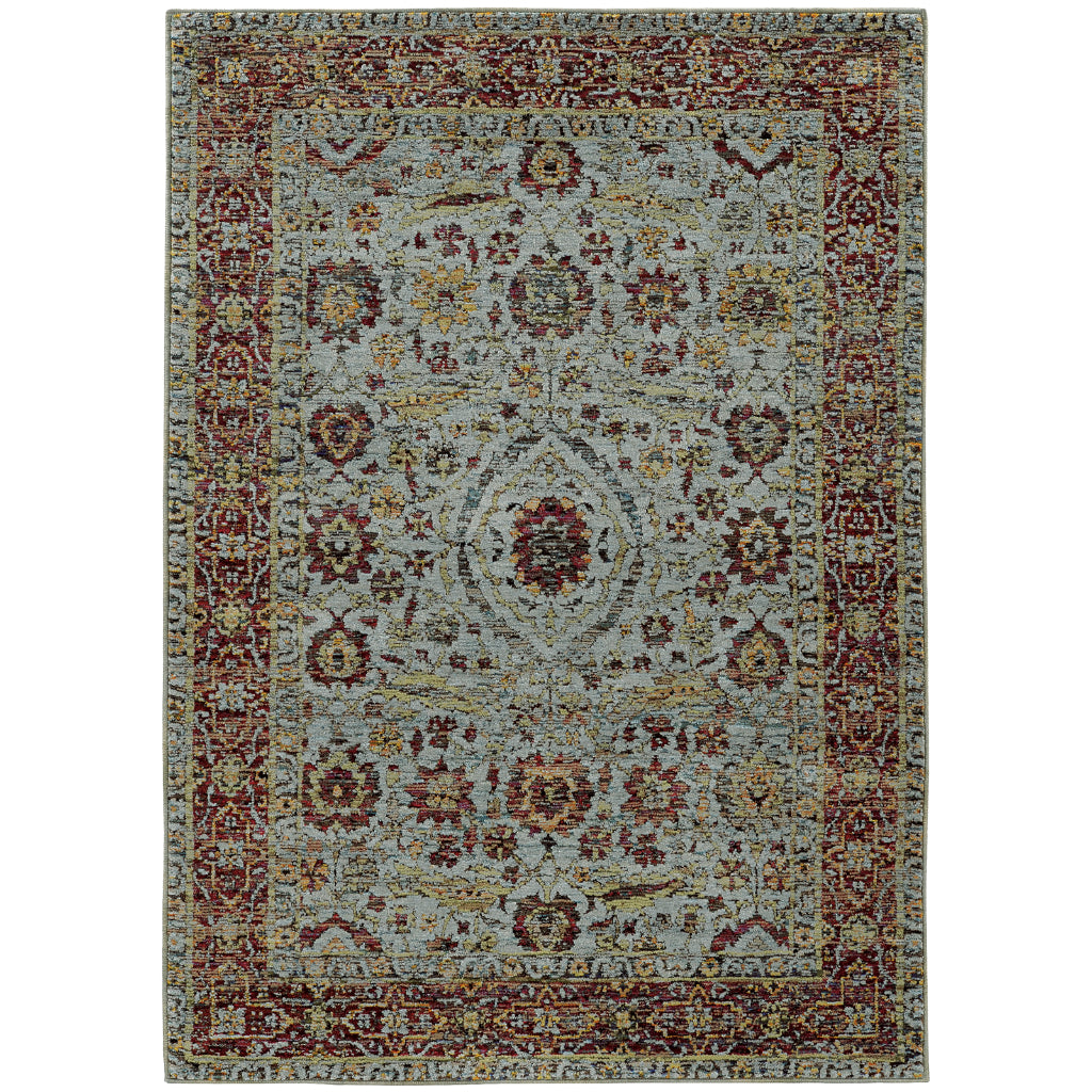 Oriental Weavers Andorra 7155A Multicolor Rectangle Indoor Area Rug - Durable & Stain Resistant Rug with Oriental Design-