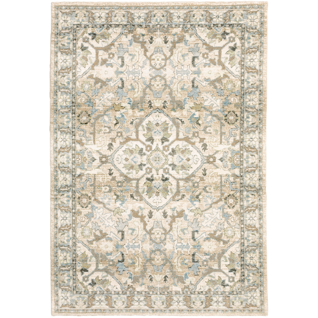 Oriental Weavers Andorra 9818G Multicolor Rectangle Indoor Area Rug - Durable & Stain Resistant Rug with Medallion Design-