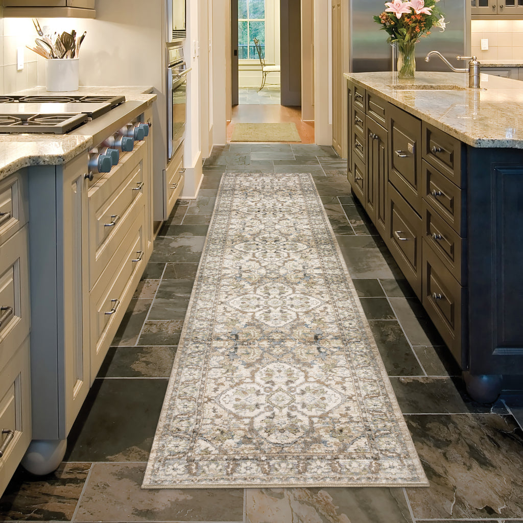 Oriental Weavers Andorra 9818G Multicolor Rectangle Indoor Runner - Durable & Stain Resistant Rug with Medallion Design-