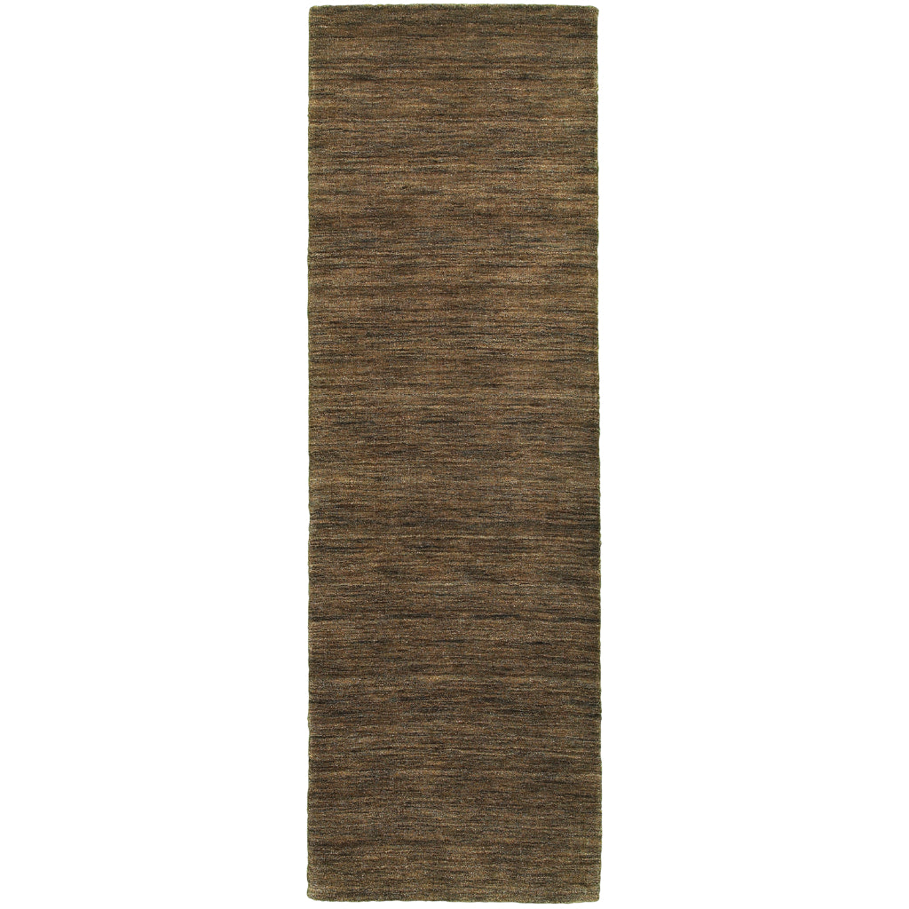 Oriental Weavers Aniston 27109 Brown Rectangle Indoor Runner - Luxurious Hand Tufted Rug Made of 100% Wool-