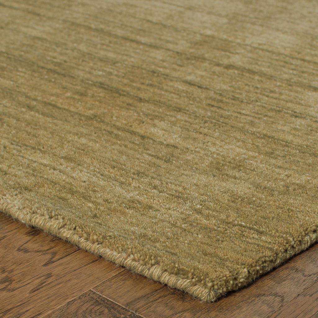 Oriental Weavers Aniston 27110 Gold Rectangle Indoor Runner - Luxurious Hand Tufted Rug Made of 100% Wool-