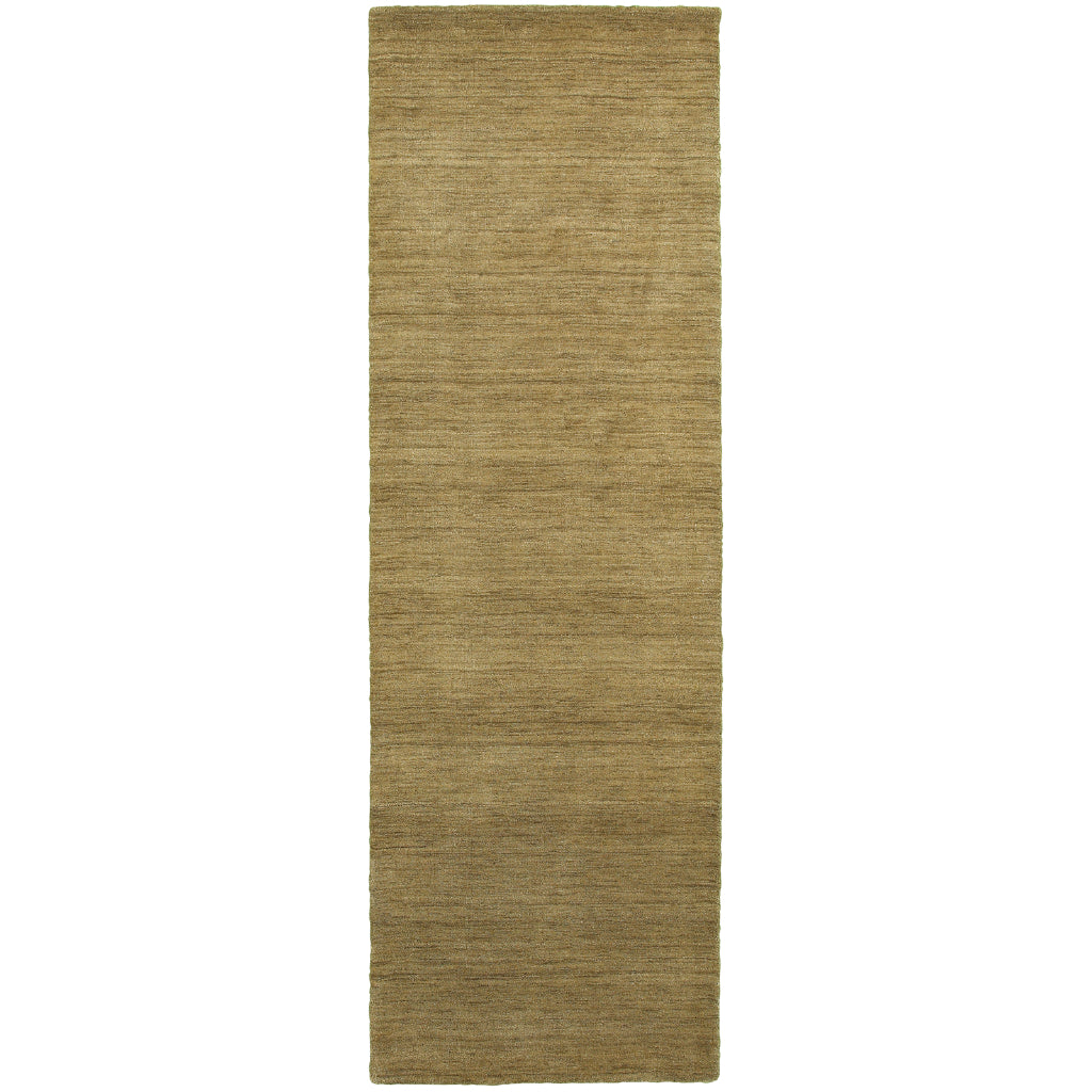 Oriental Weavers Aniston 27110 Gold Rectangle Indoor Runner - Luxurious Hand Tufted Rug Made of 100% Wool-