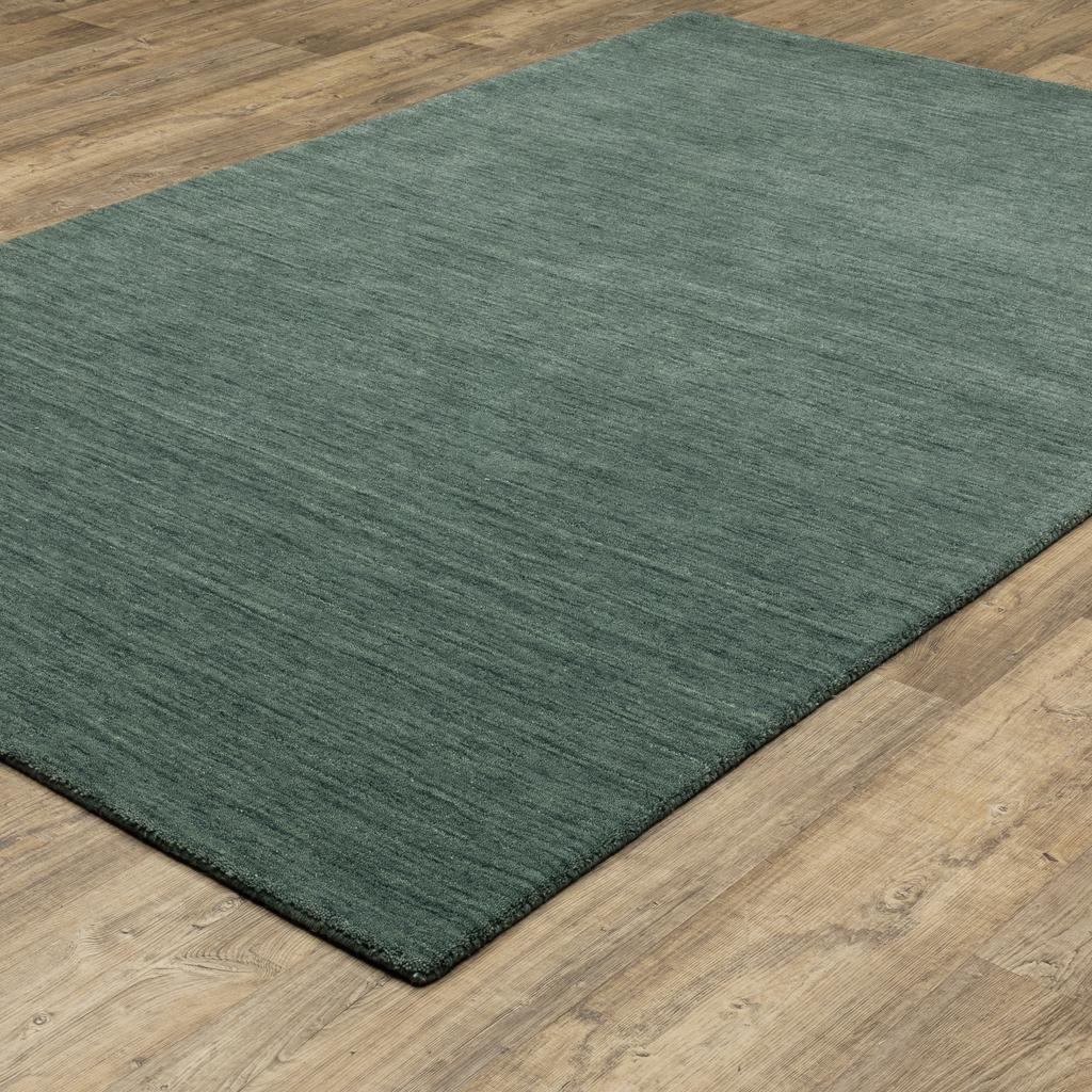 Oriental Weavers Aniston II 27121 Teal Rectangle Indoor Area Rug Solid Pattern-
