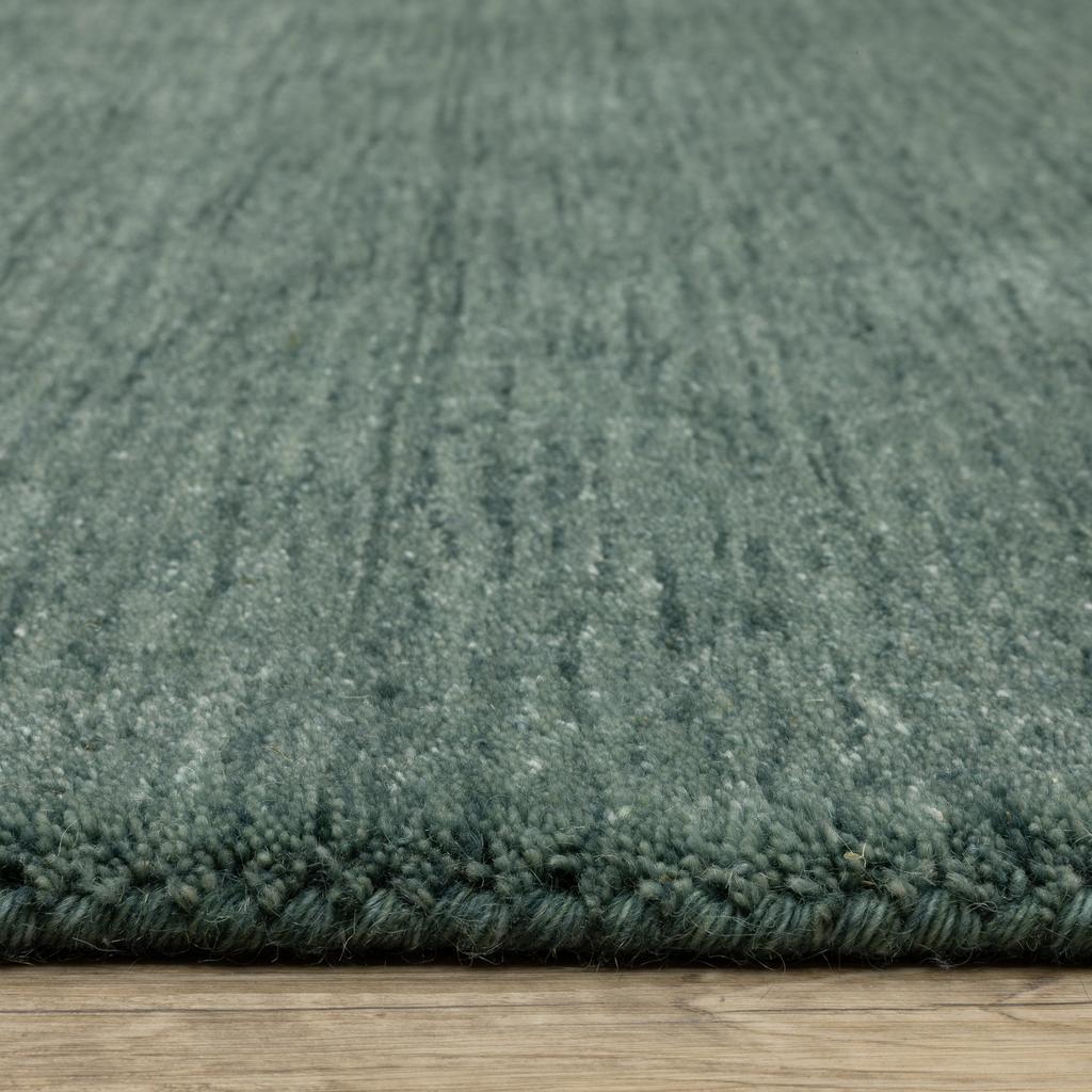 Oriental Weavers Aniston II 27121 Teal Rectangle Indoor Runner Solid Pattern-