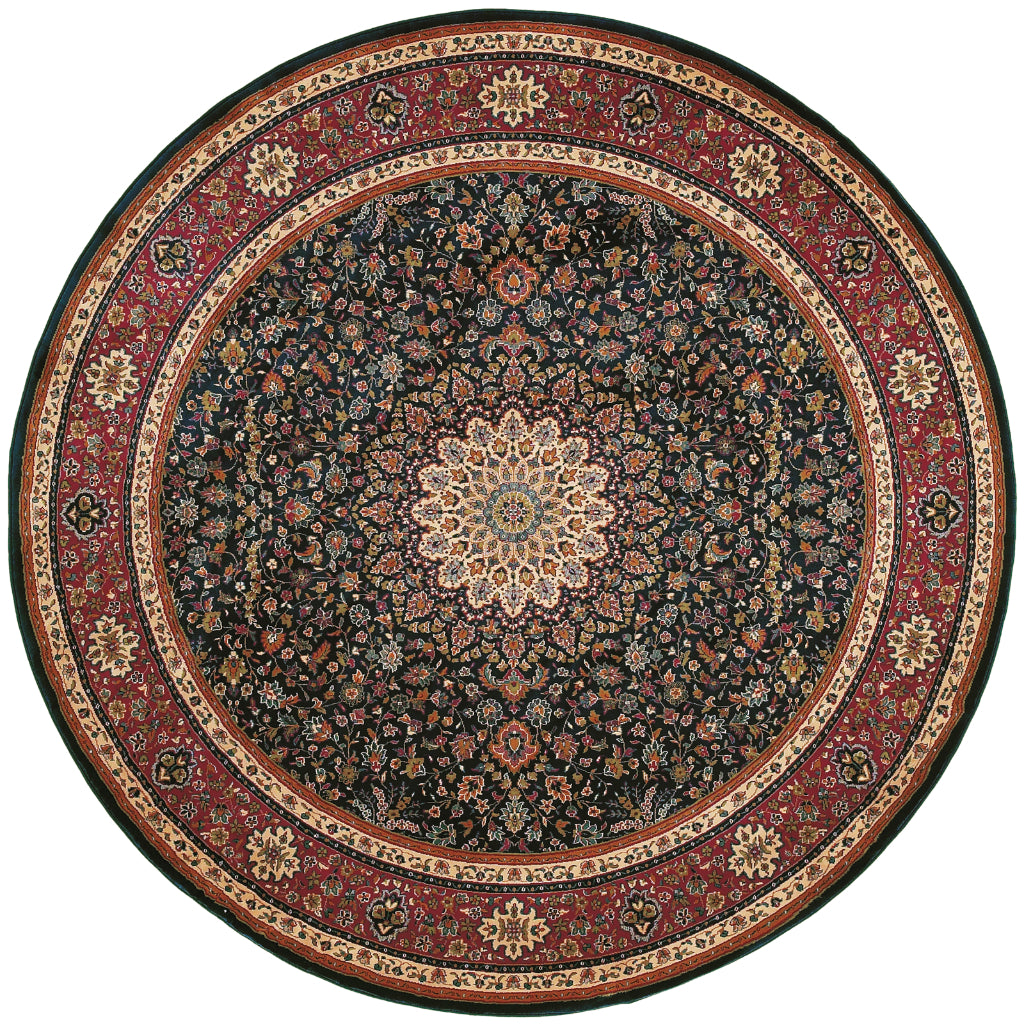 Oriental Weavers Ariana 095B3 Multicolor Round Indoor Area Rug - Stylish Stain Resistant Machine Made Rug-