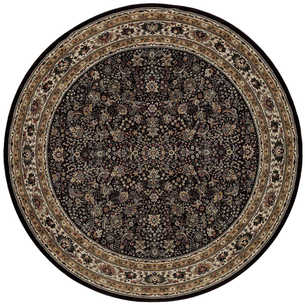 Oriental Weavers Ariana 213K8 Multicolor Round Indoor Area Rug - Stylish Stain Resistant Machine Made Rug-