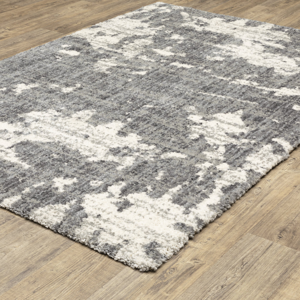 Oriental Weavers Aspen 003H9 Gray Rectangle Indoor Shaggy Area Rug - Comfortable Stain Resistant Contemporary Rug-