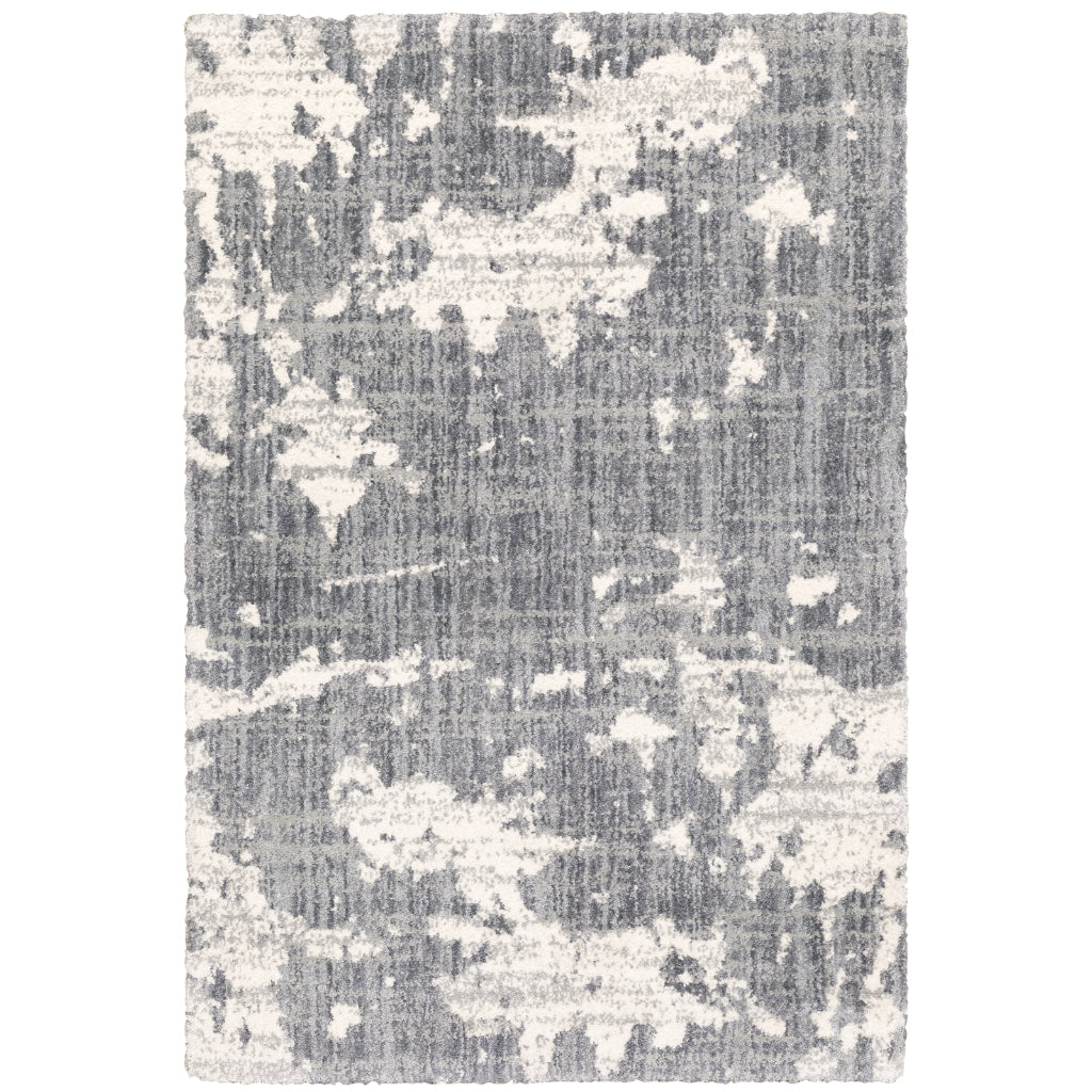 Oriental Weavers Aspen 003H9 Gray Rectangle Indoor Shaggy Area Rug - Comfortable Stain Resistant Contemporary Rug-