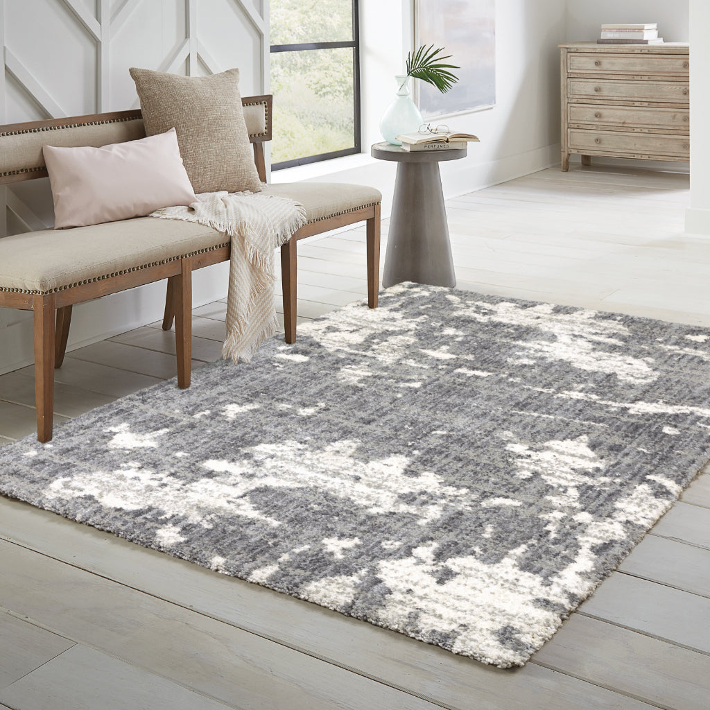 Oriental Weavers Aspen 003H9 Gray Rectangle Indoor Shaggy Area Rug - Comfortable Stain Resistant Contemporary Rug-