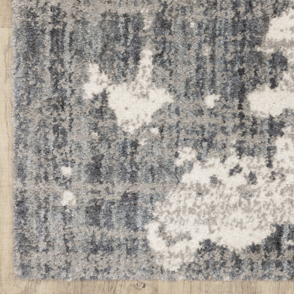 Oriental Weavers Aspen 003H9 Gray Rectangle Indoor Shaggy Runner - Comfortable Stain Resistant Contemporary Rug-