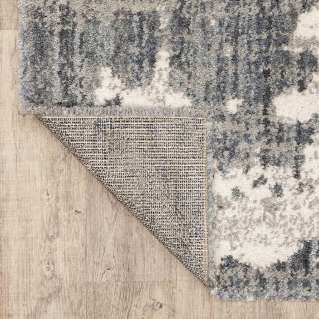 Oriental Weavers Aspen 003H9 Gray Rectangle Indoor Shaggy Runner - Comfortable Stain Resistant Contemporary Rug-