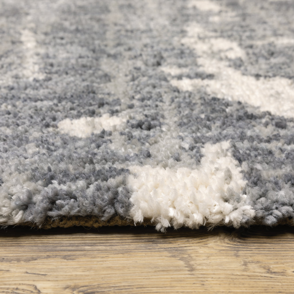 Oriental Weavers Aspen 003H9 Gray Rectangle Indoor Shaggy Runner - Comfortable Stain Resistant Contemporary Rug-
