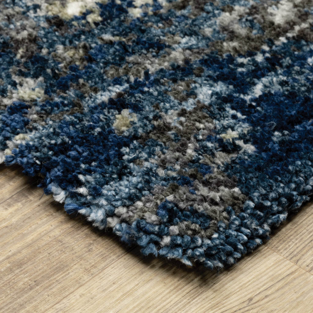 Oriental Weavers Aspen 2060L Blue Rectangle Indoor Shaggy Area Rug - Comfortable Stain Resistant Contemporary Rug-