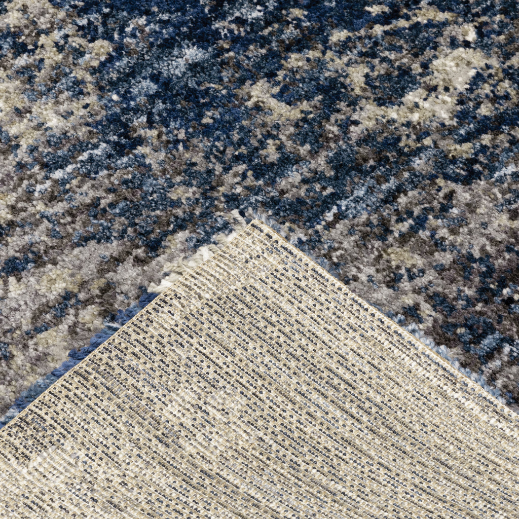 Oriental Weavers Aspen 2060L Blue Rectangle Indoor Shaggy Area Rug - Comfortable Stain Resistant Contemporary Rug-