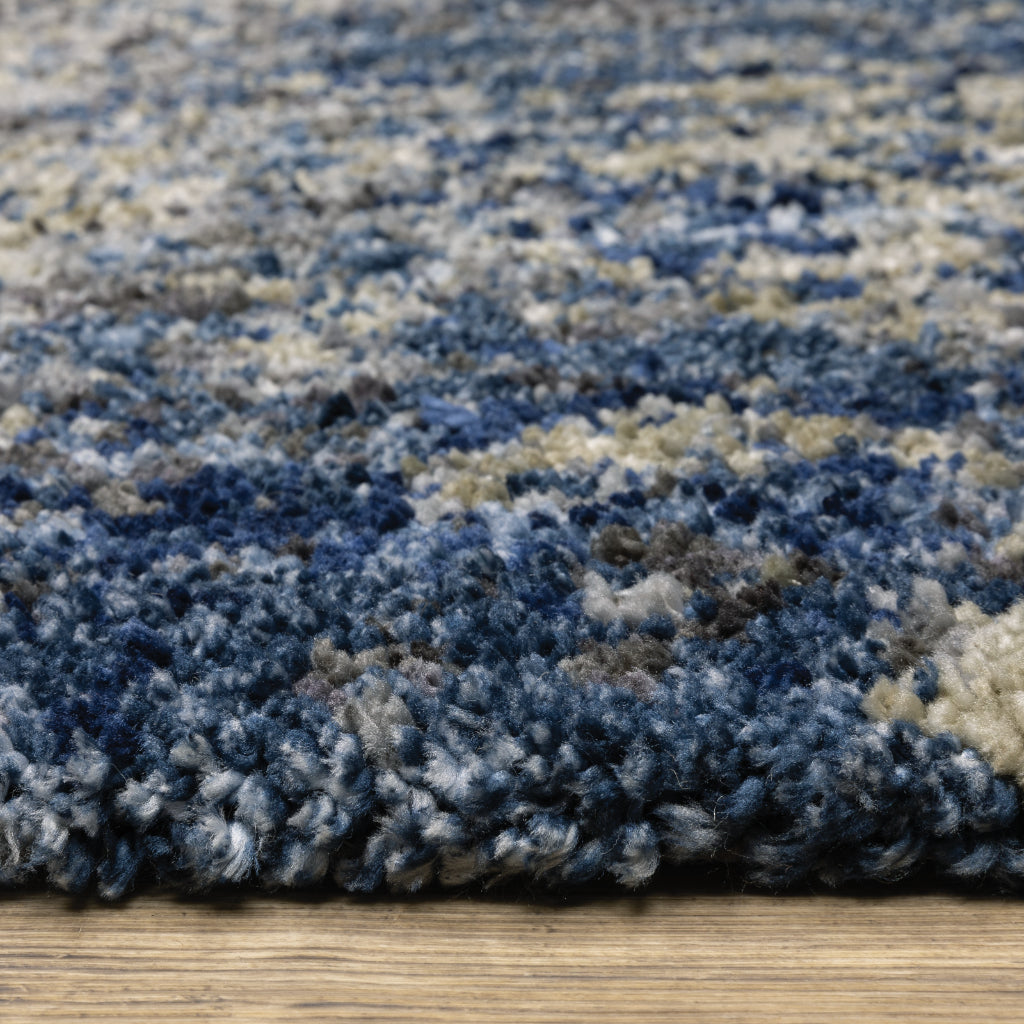 Oriental Weavers Aspen 2060L Blue Rectangle Indoor Shaggy Area Rug - Comfortable Stain Resistant Contemporary Rug-