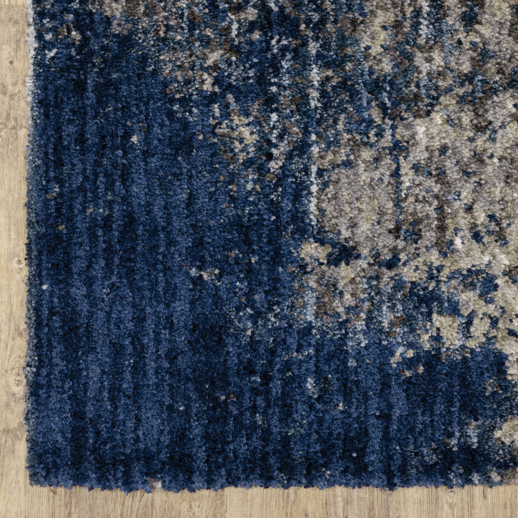 Oriental Weavers Aspen 2060L Blue Rectangle Indoor Shaggy Runner - Comfortable Stain Resistant Contemporary Rug-