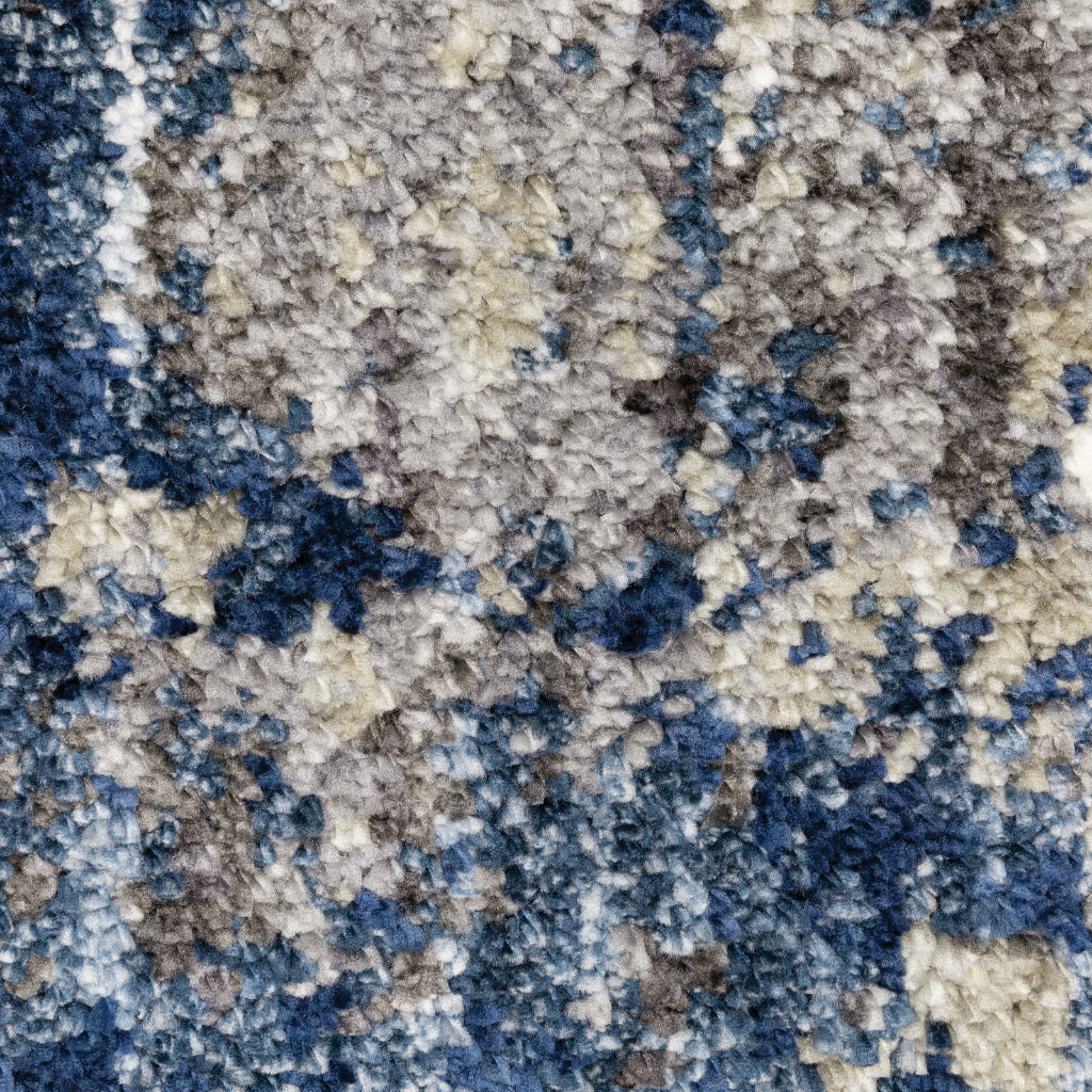 Oriental Weavers Aspen 2060L Blue Rectangle Indoor Shaggy Runner - Comfortable Stain Resistant Contemporary Rug-