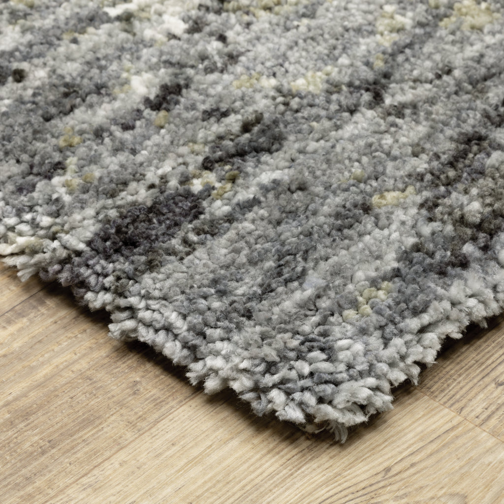 Oriental Weavers Aspen 2060W Gray Rectangle Indoor Shaggy Area Rug - Comfortable Stain Resistant Contemporary Rug-