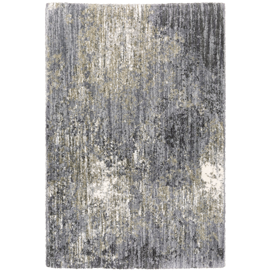 Oriental Weavers Aspen 2060W Gray Rectangle Indoor Shaggy Area Rug - Comfortable Stain Resistant Contemporary Rug-