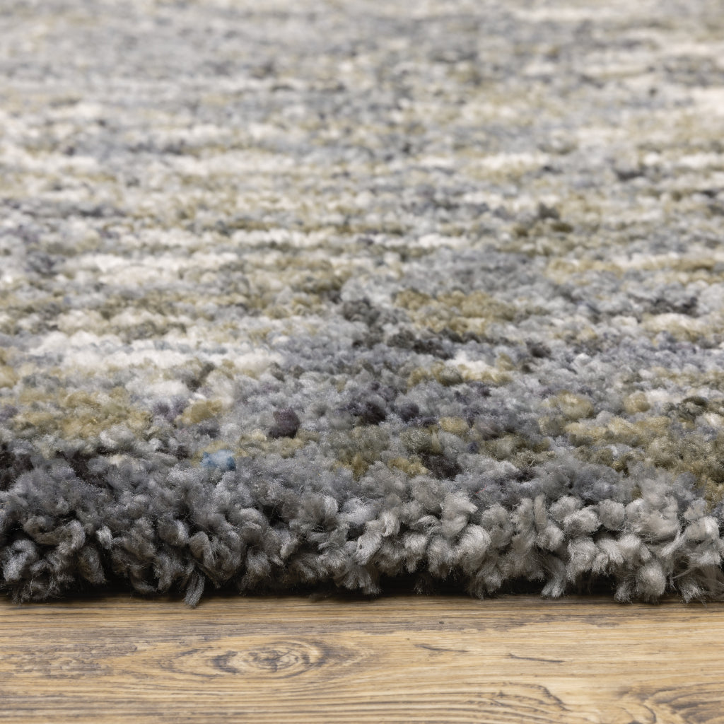 Oriental Weavers Aspen 2060W Gray Rectangle Indoor Shaggy Area Rug - Comfortable Stain Resistant Contemporary Rug-