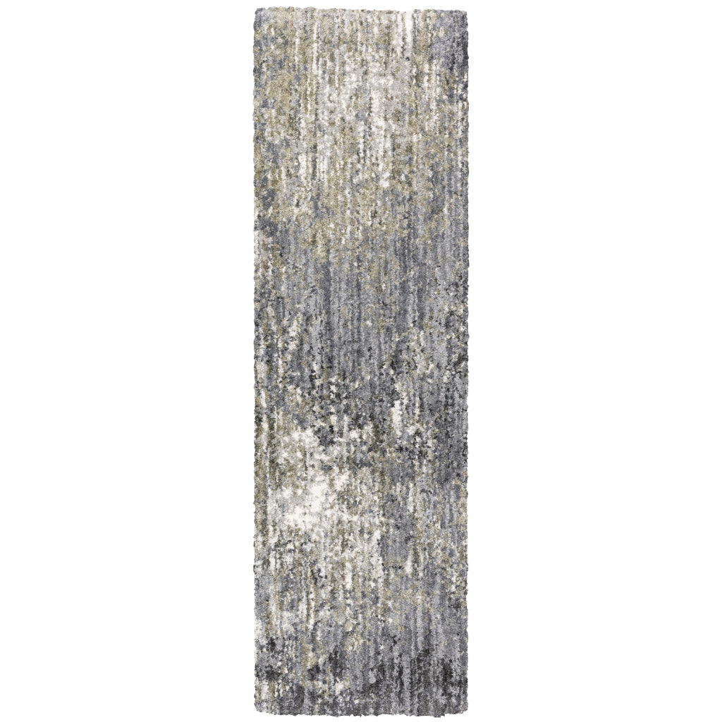 Oriental Weavers Aspen 2060W Gray Rectangle Indoor Shaggy Runner - Comfortable Stain Resistant Contemporary Rug-