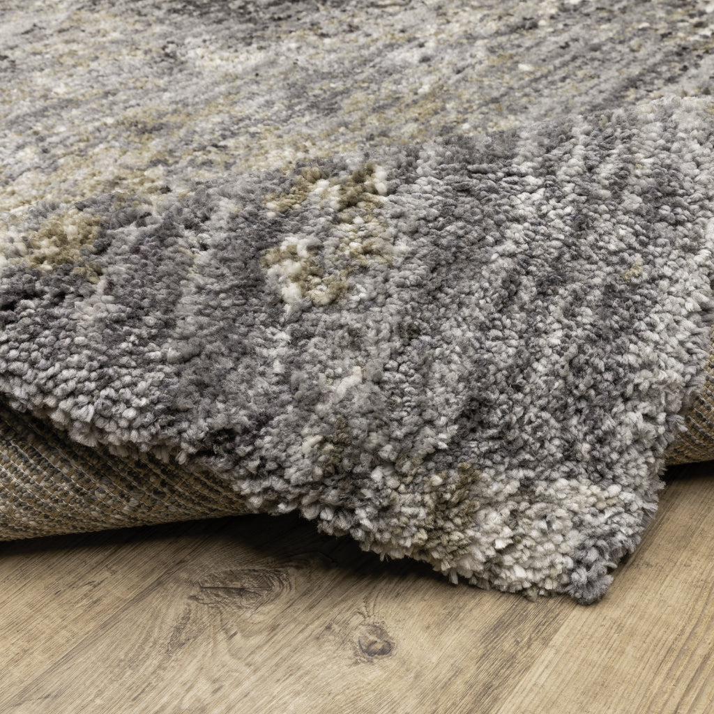 Oriental Weavers Aspen 2060W Gray Rectangle Indoor Shaggy Runner - Comfortable Stain Resistant Contemporary Rug-
