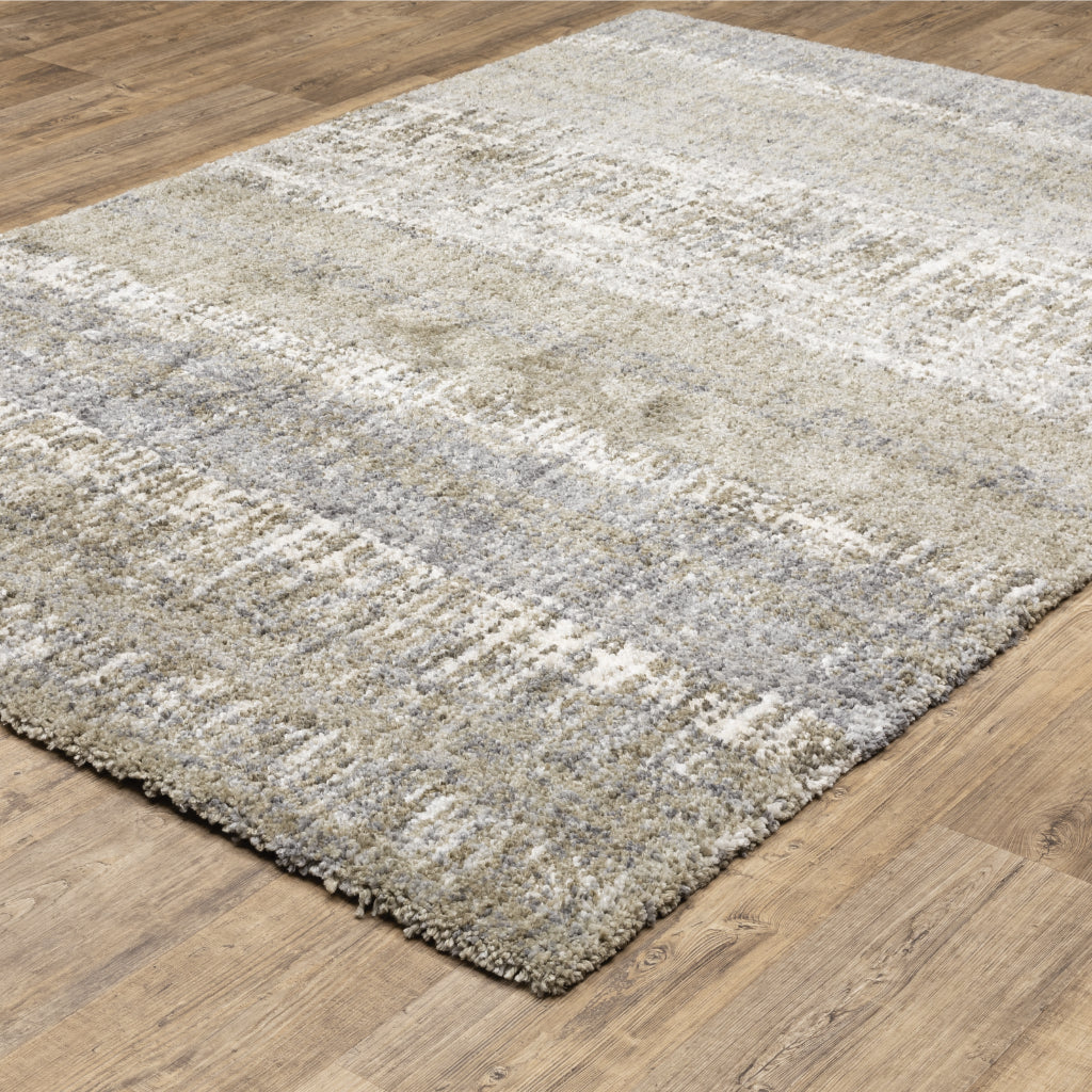Oriental Weavers Aspen 530J9 Gray Rectangle Indoor Shaggy Area Rug - Comfortable Stain Resistant Contemporary Rug-