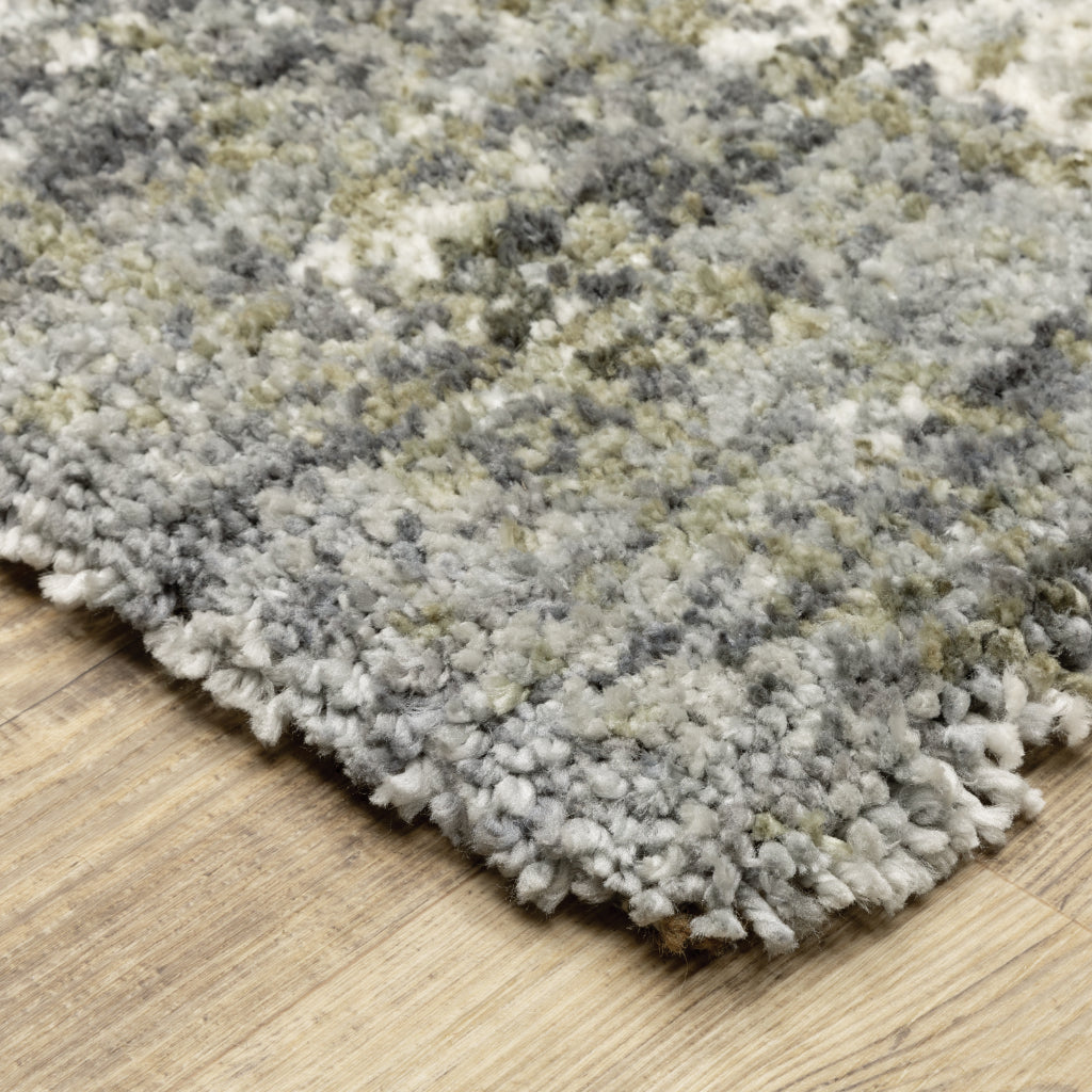 Oriental Weavers Aspen 530J9 Gray Rectangle Indoor Shaggy Area Rug - Comfortable Stain Resistant Contemporary Rug-