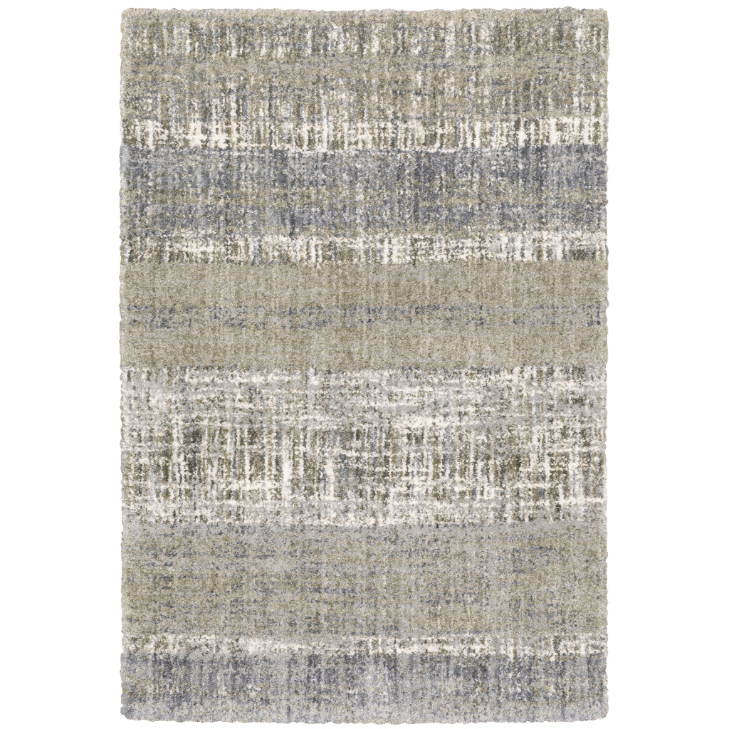 Oriental Weavers Aspen 530J9 Gray Rectangle Indoor Shaggy Area Rug - Comfortable Stain Resistant Contemporary Rug-