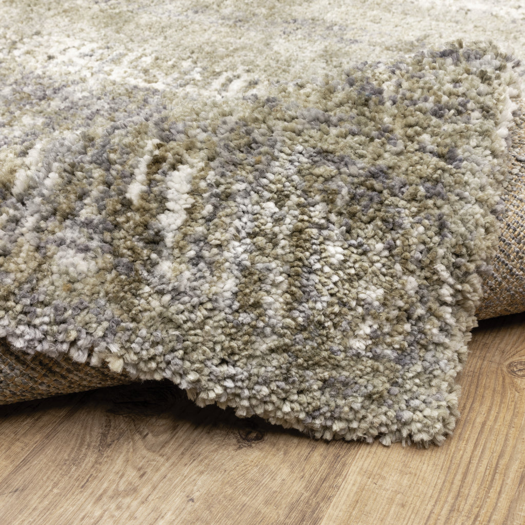 Oriental Weavers Aspen 530J9 Gray Rectangle Indoor Shaggy Runner - Comfortable Stain Resistant Contemporary Rug-